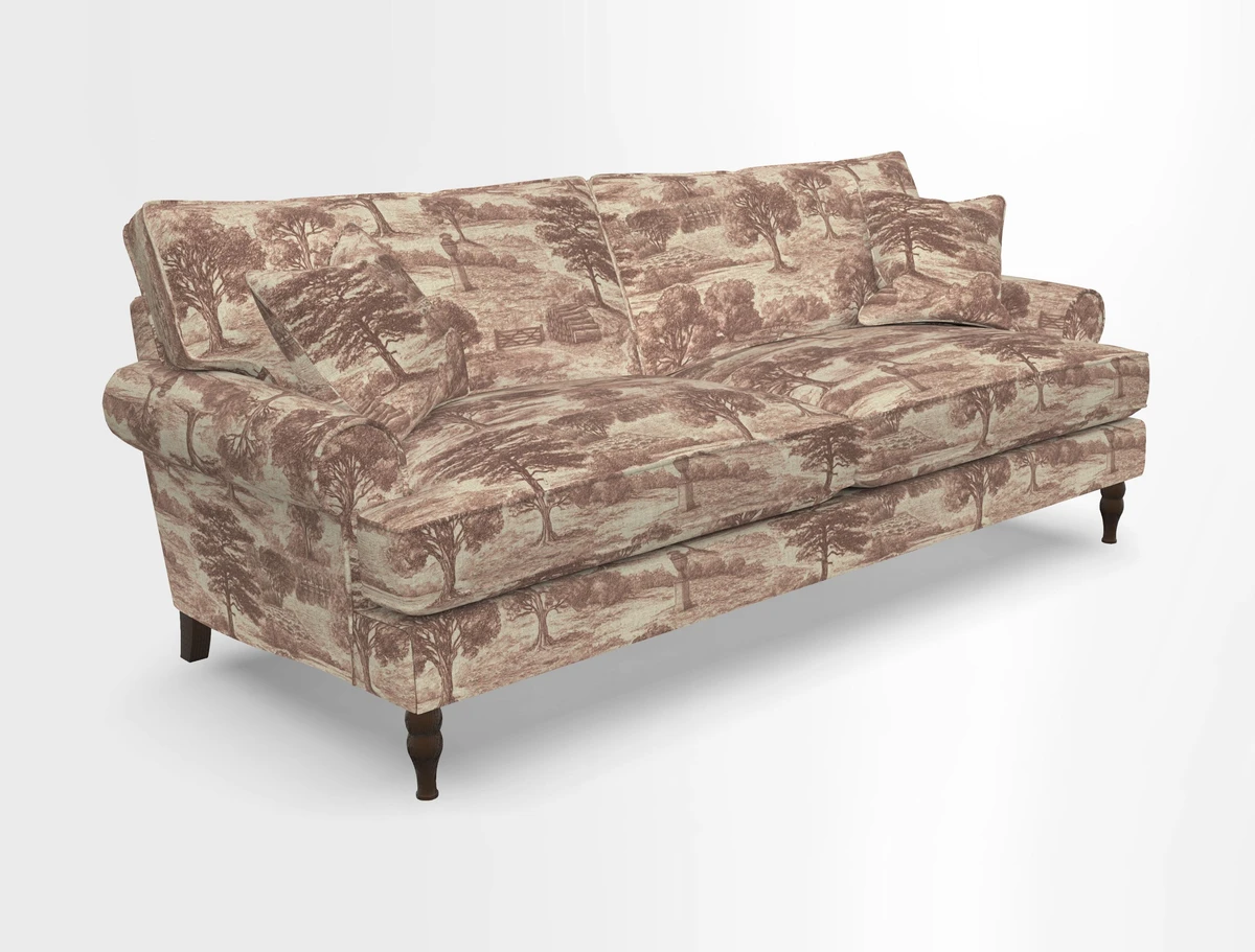Cooksbridge 3 seater sofa in Linwood Omega Velvet Green Tea
