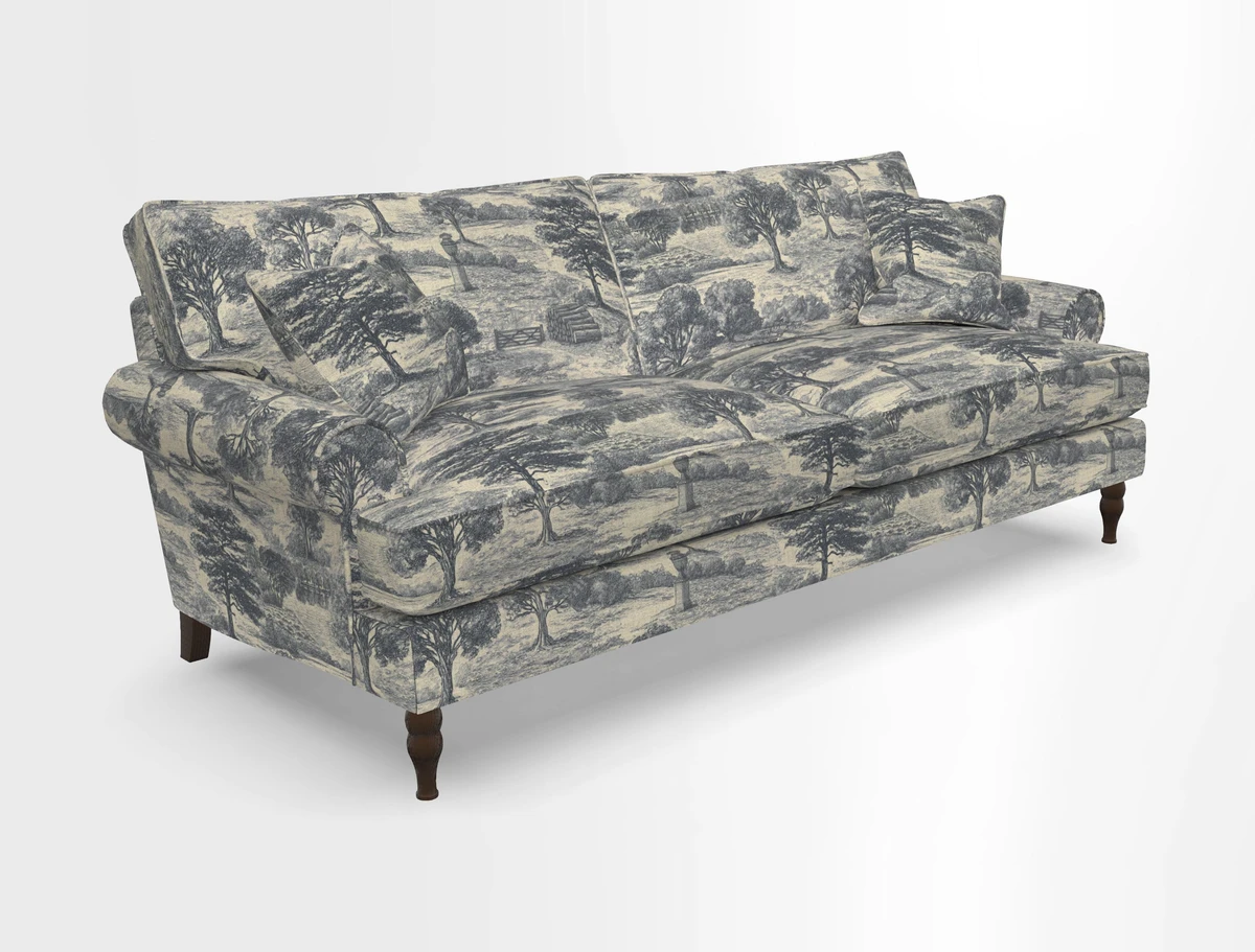 Cooksbridge 3 seater sofa in Linwood Omega Velvet Green Tea