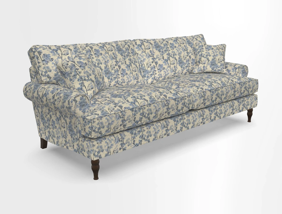 Cooksbridge 3 seater sofa in Linwood Omega Velvet Green Tea