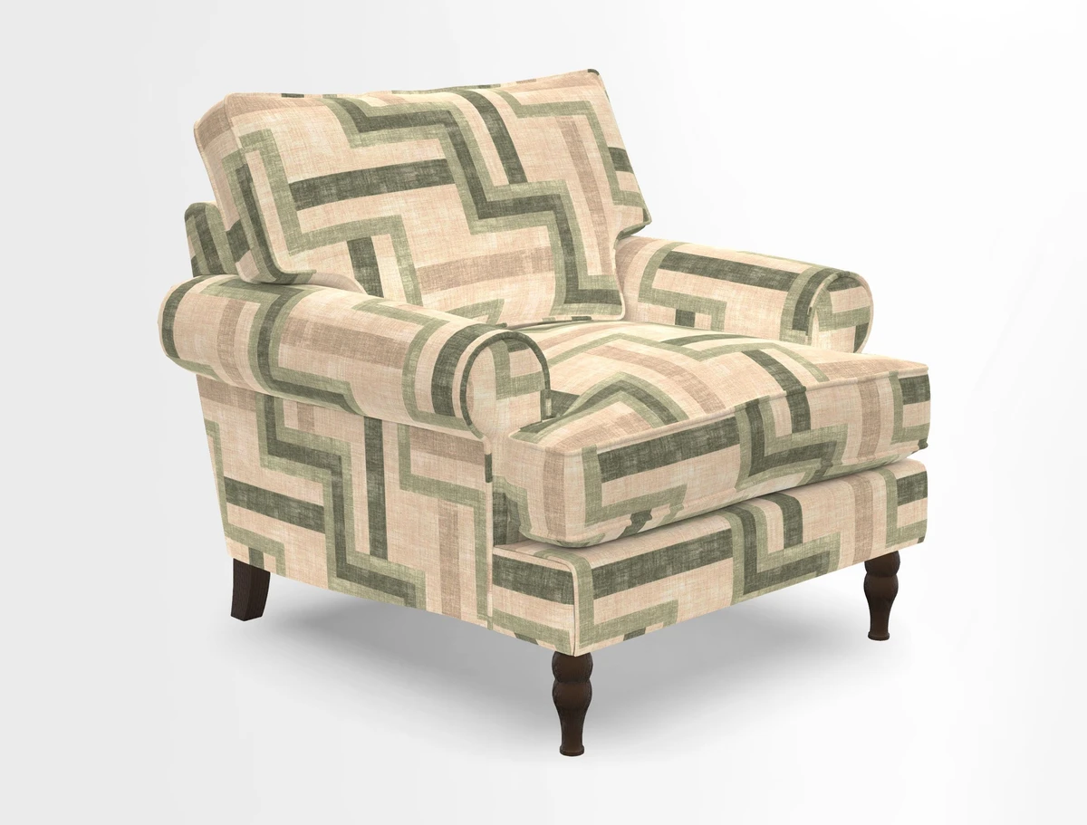 Cooksbridge Chair in Cloth 21 Simple Stripe Bilberry