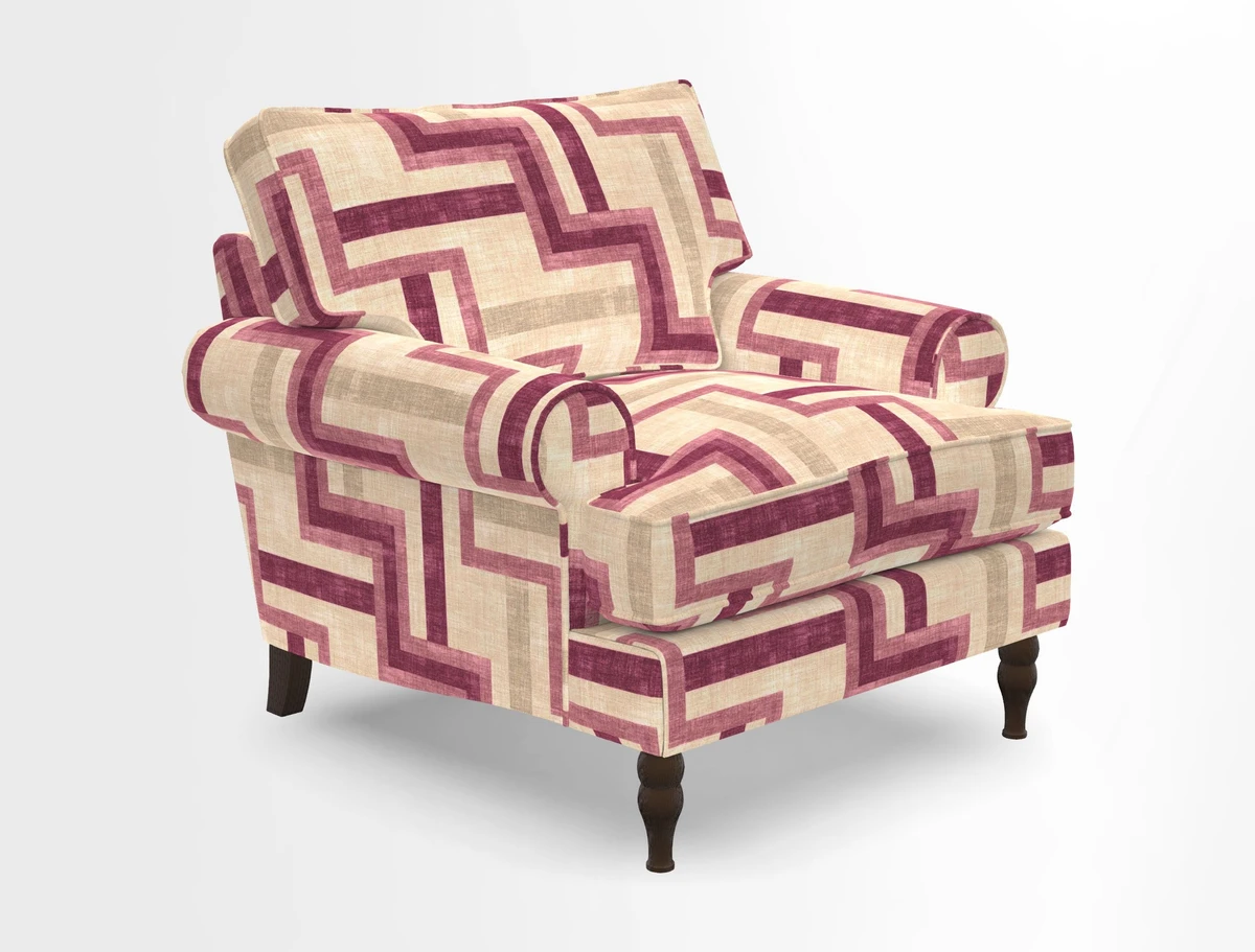Cooksbridge Chair in Cloth 21 Simple Stripe Bilberry
