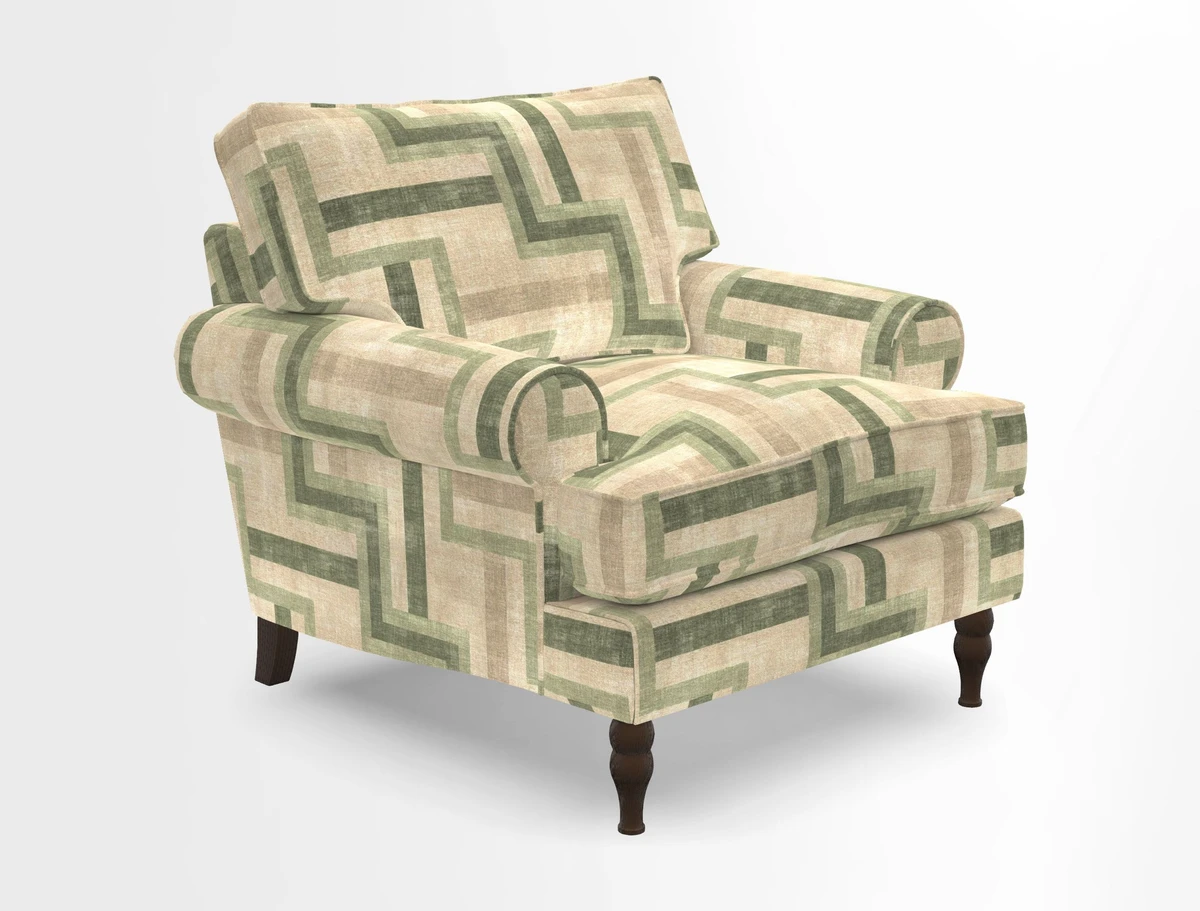 Cooksbridge Chair in Cloth 21 Simple Stripe Bilberry