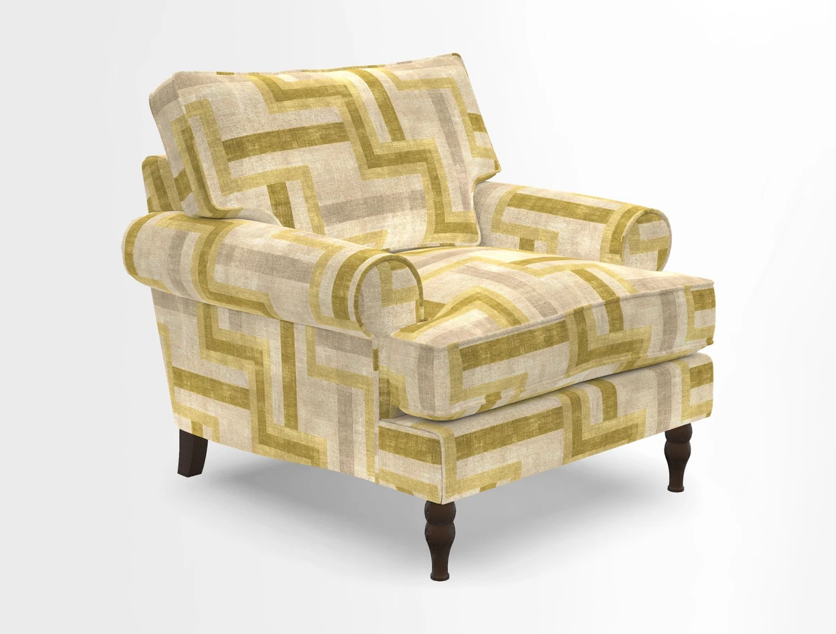 Cooksbridge Chair in Cloth 21 Simple Stripe Bilberry