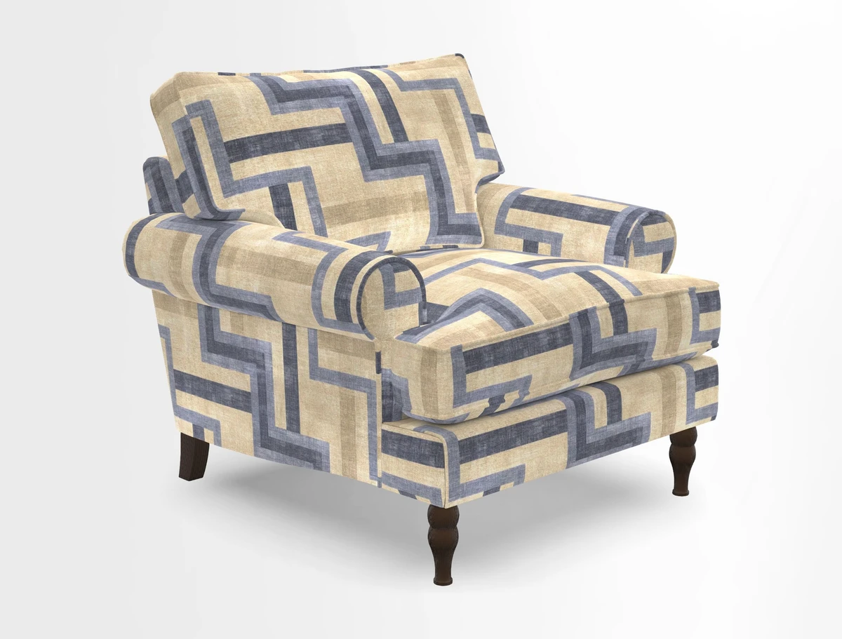 Cooksbridge Chair in Cloth 21 Simple Stripe Bilberry