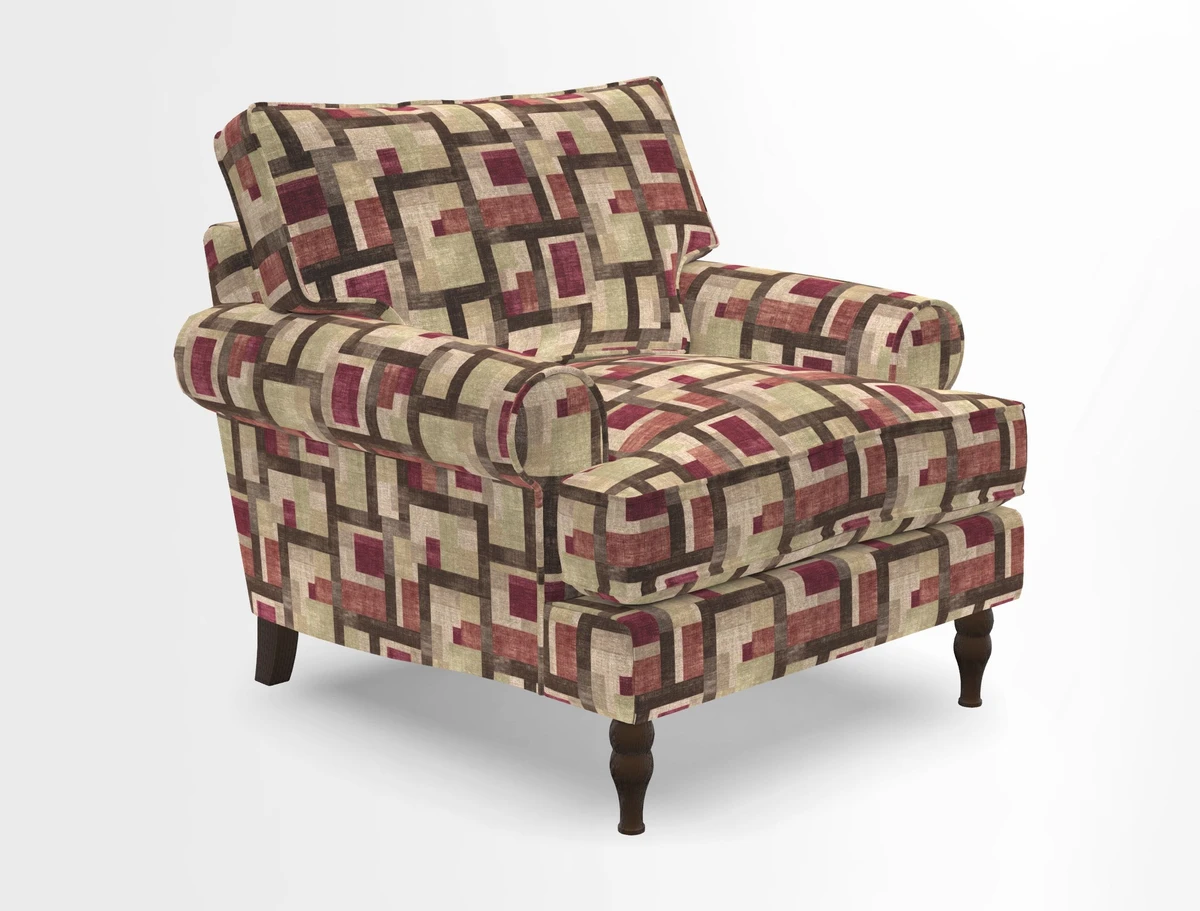 Cooksbridge Chair in Cloth 21 Simple Stripe Bilberry