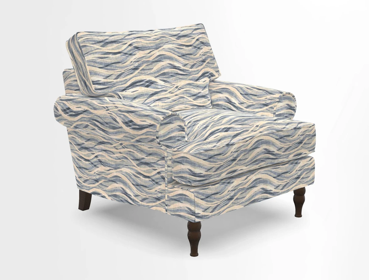 Cooksbridge Chair in Cloth 21 Simple Stripe Bilberry
