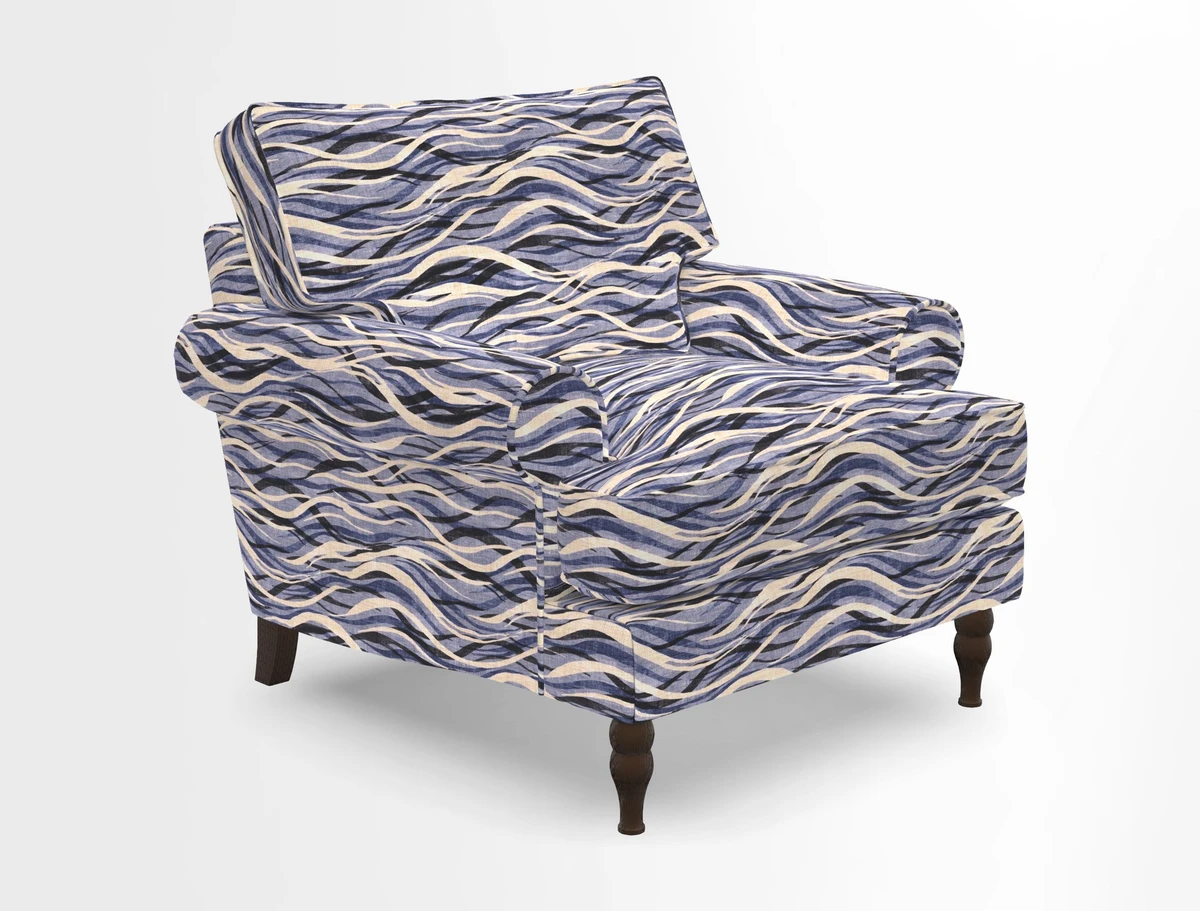 Cooksbridge Chair in Cloth 21 Simple Stripe Bilberry