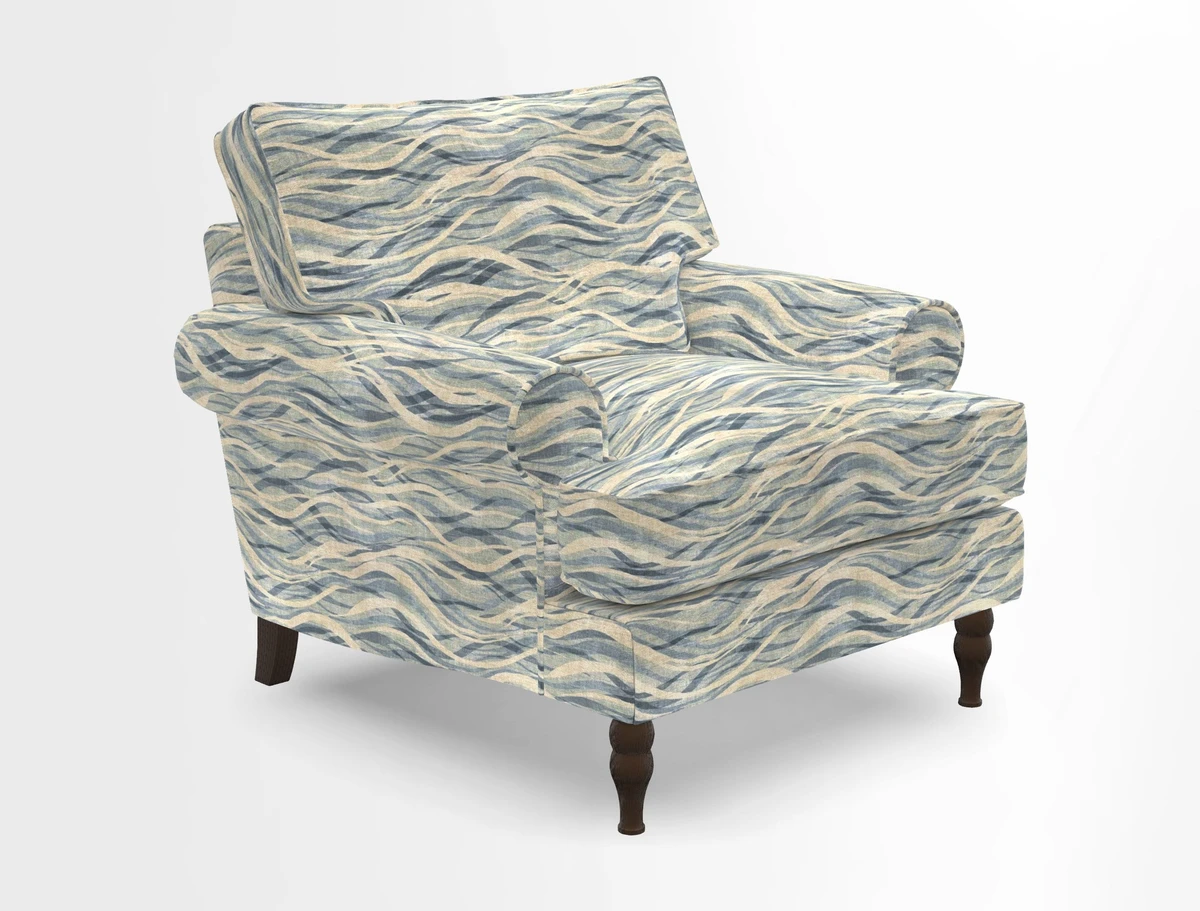 Cooksbridge Chair in Cloth 21 Simple Stripe Bilberry