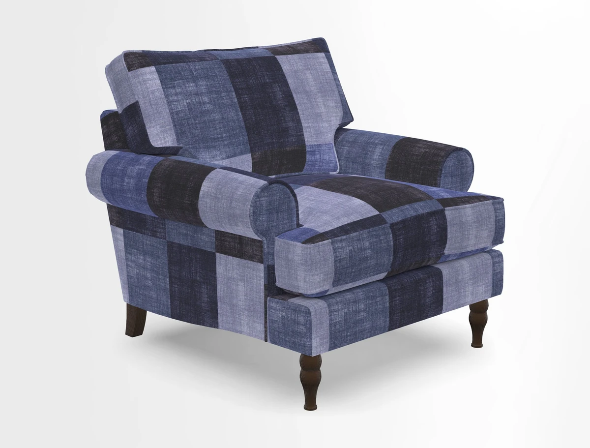 Cooksbridge Chair in Cloth 21 Simple Stripe Bilberry