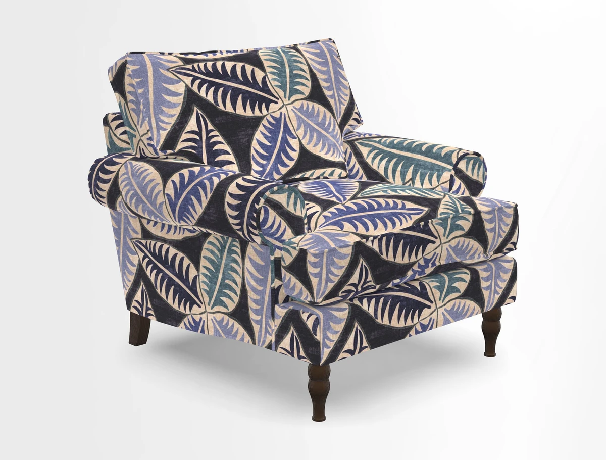 Cooksbridge Chair in Cloth 21 Simple Stripe Bilberry