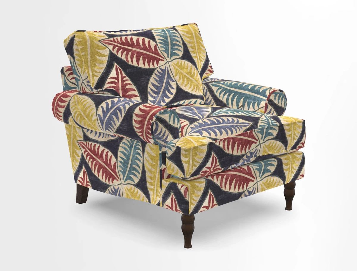 Cooksbridge Chair in Cloth 21 Simple Stripe Bilberry