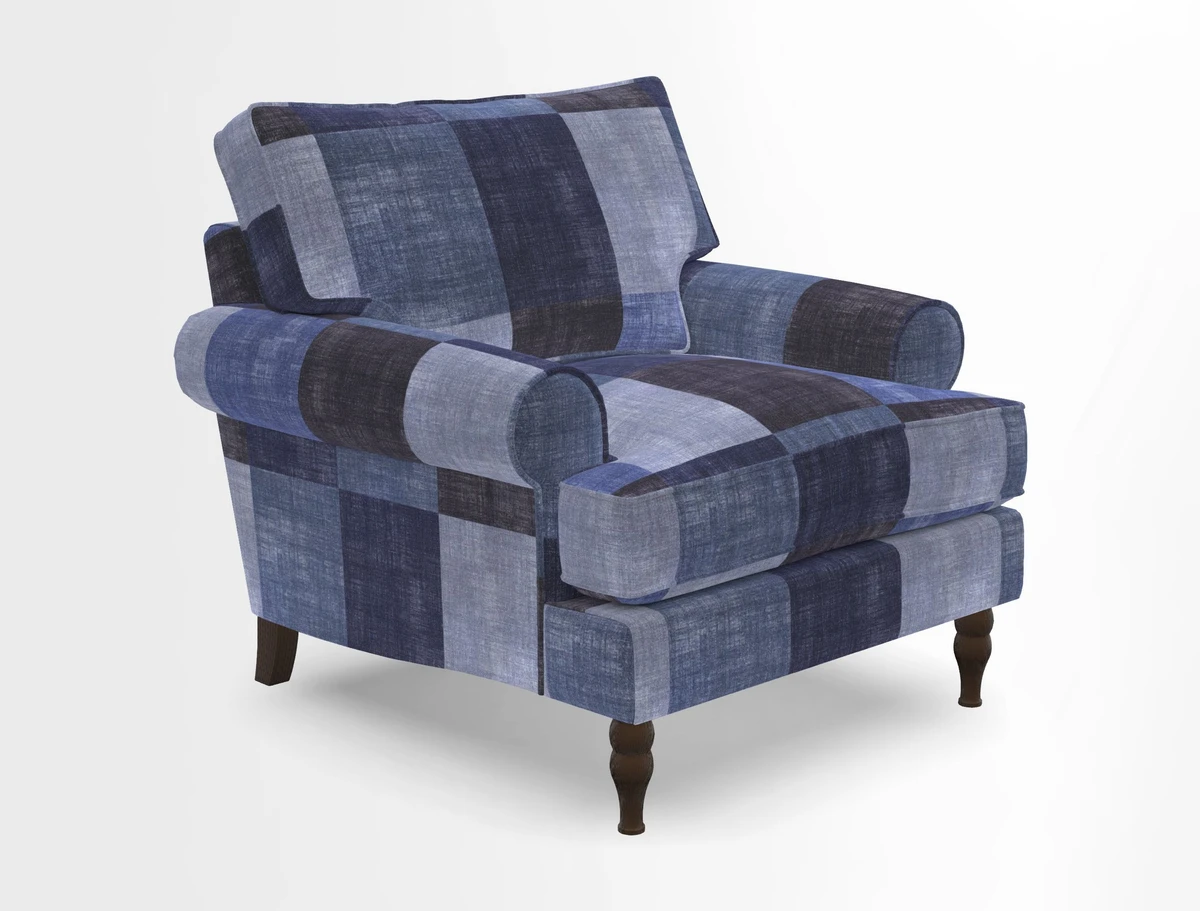 Cooksbridge Chair in Cloth 21 Simple Stripe Bilberry