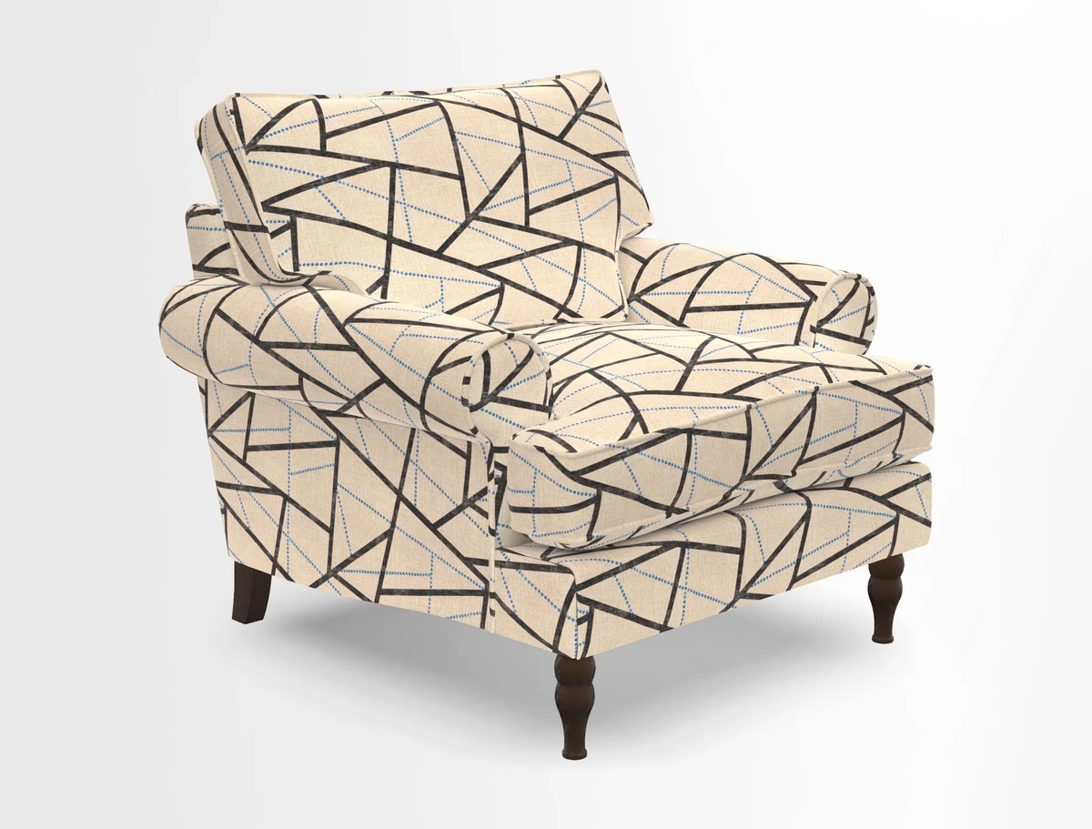 Cooksbridge Chair in Cloth 21 Simple Stripe Bilberry