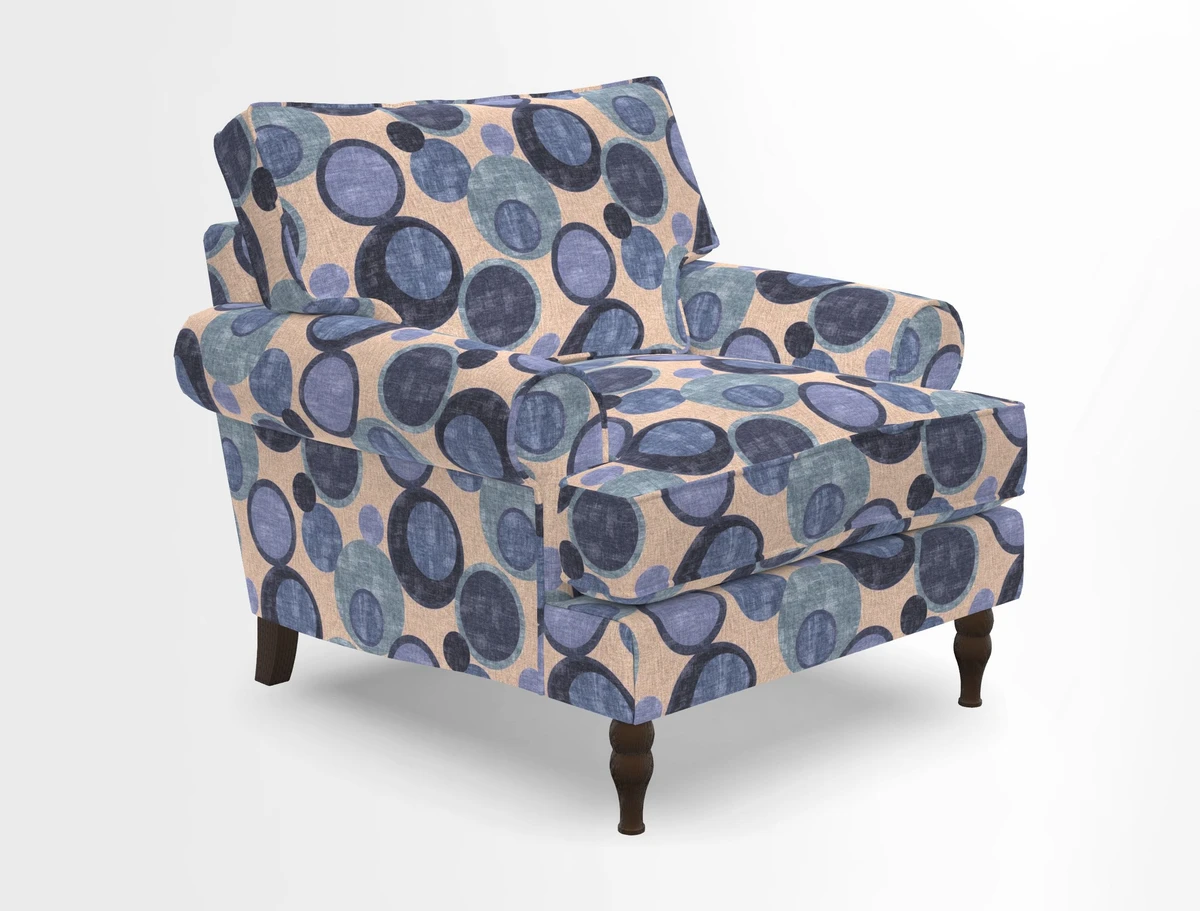 Cooksbridge Chair in Cloth 21 Simple Stripe Bilberry