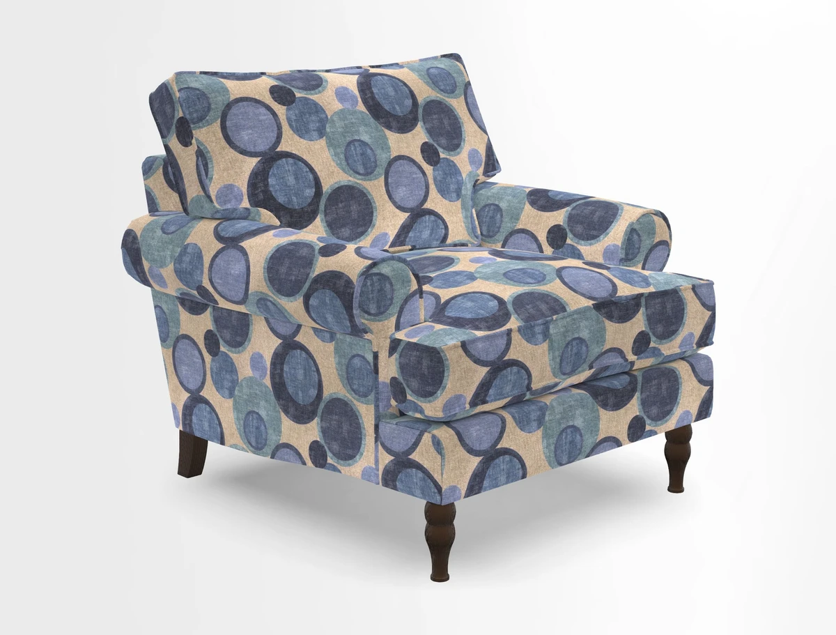 Cooksbridge Chair in Cloth 21 Simple Stripe Bilberry