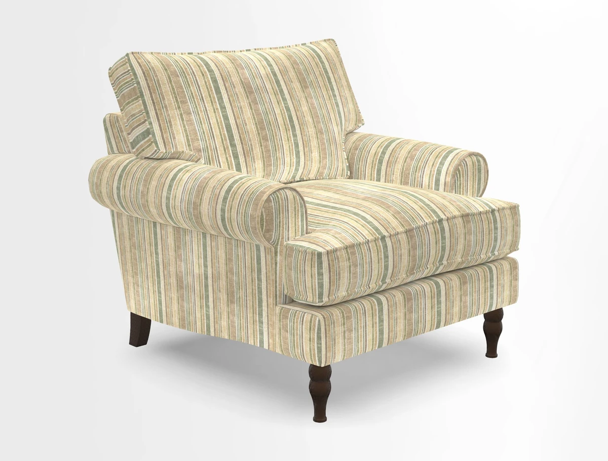 Cooksbridge Chair in Cloth 21 Simple Stripe Bilberry