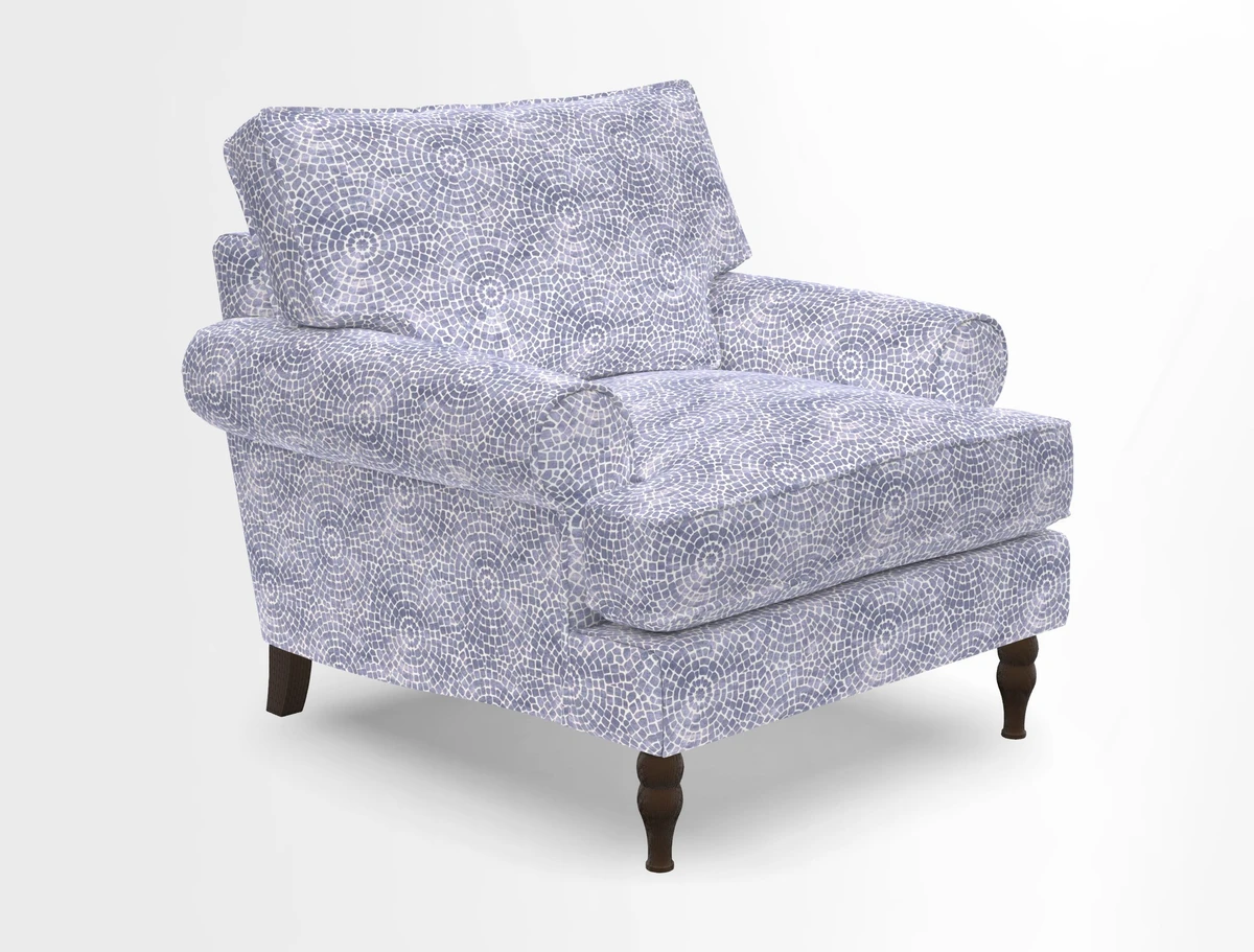 Cooksbridge Chair in Cloth 21 Simple Stripe Bilberry