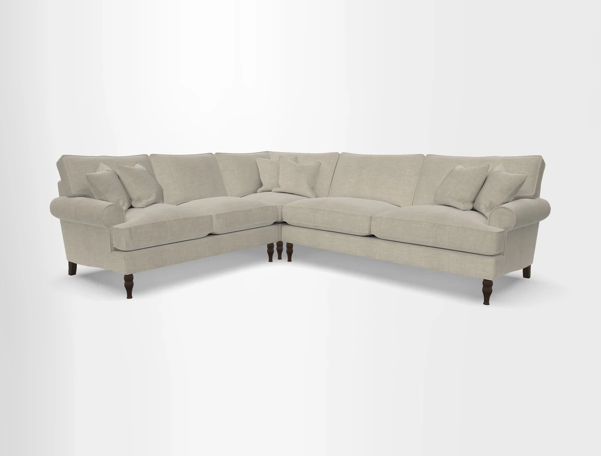 Cooksbridge corner sofa RHF in Cloth 21 Oak Leaf Beech