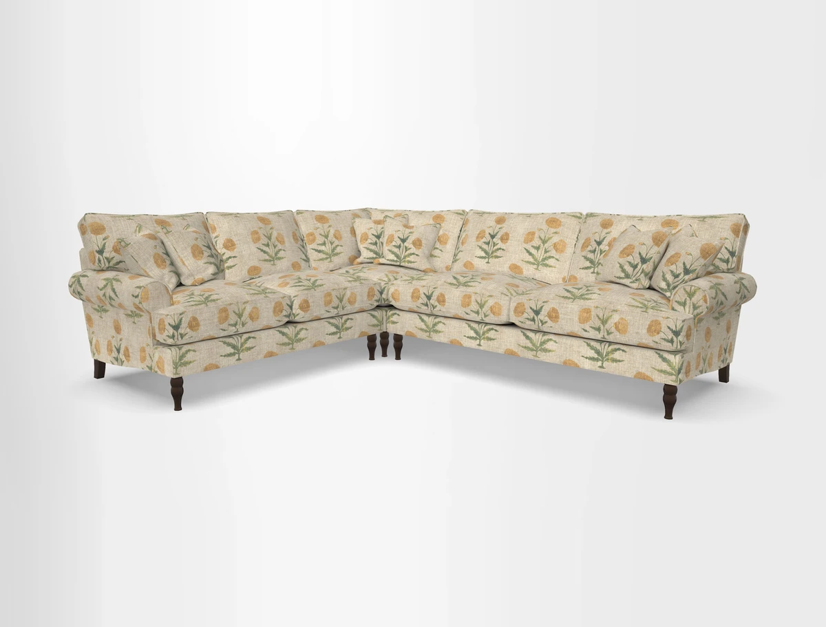 Cooksbridge corner sofa RHF in Cloth 21 Oak Leaf Beech
