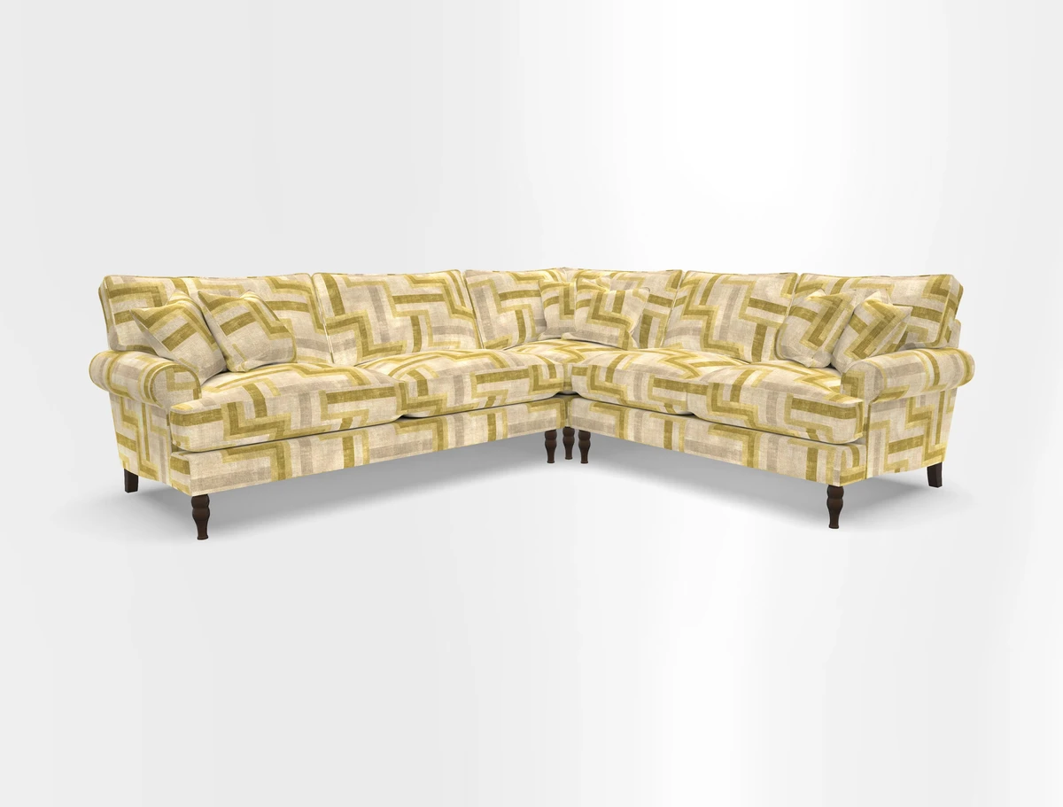 Cooksbridge corner sofa LHF in Cloth 21 Oak Leaf Beech