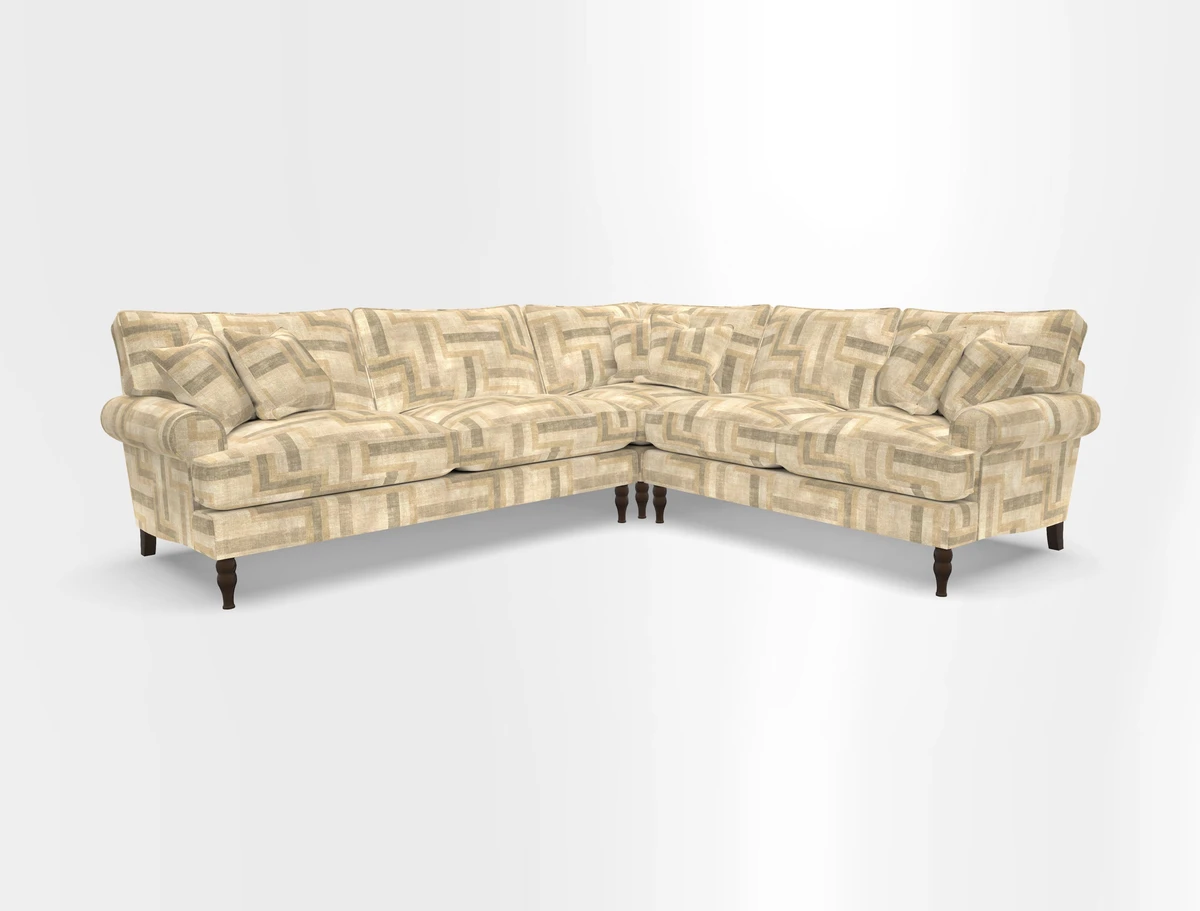 Cooksbridge corner sofa LHF in Cloth 21 Oak Leaf Beech