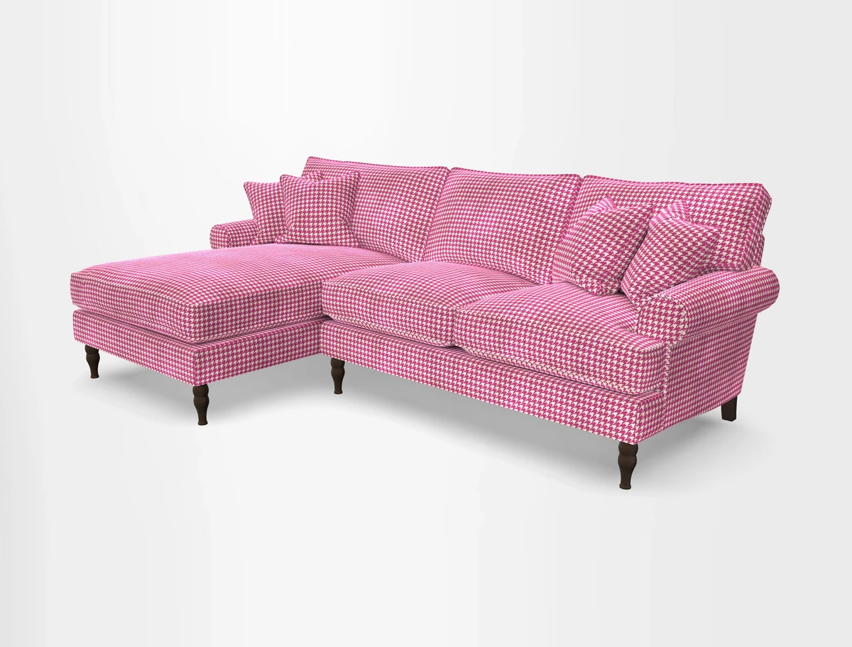 Cooksbridge chaise sofa LHF in Two Tone Plain Biscuit