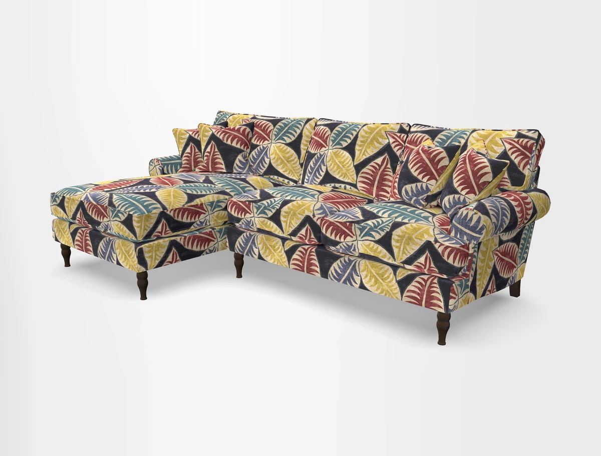 Cooksbridge chaise sofa LHF in Two Tone Plain Biscuit