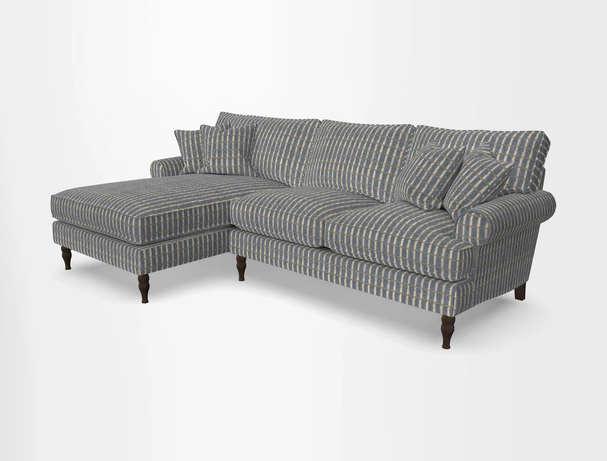 Cooksbridge chaise sofa LHF in Two Tone Plain Biscuit