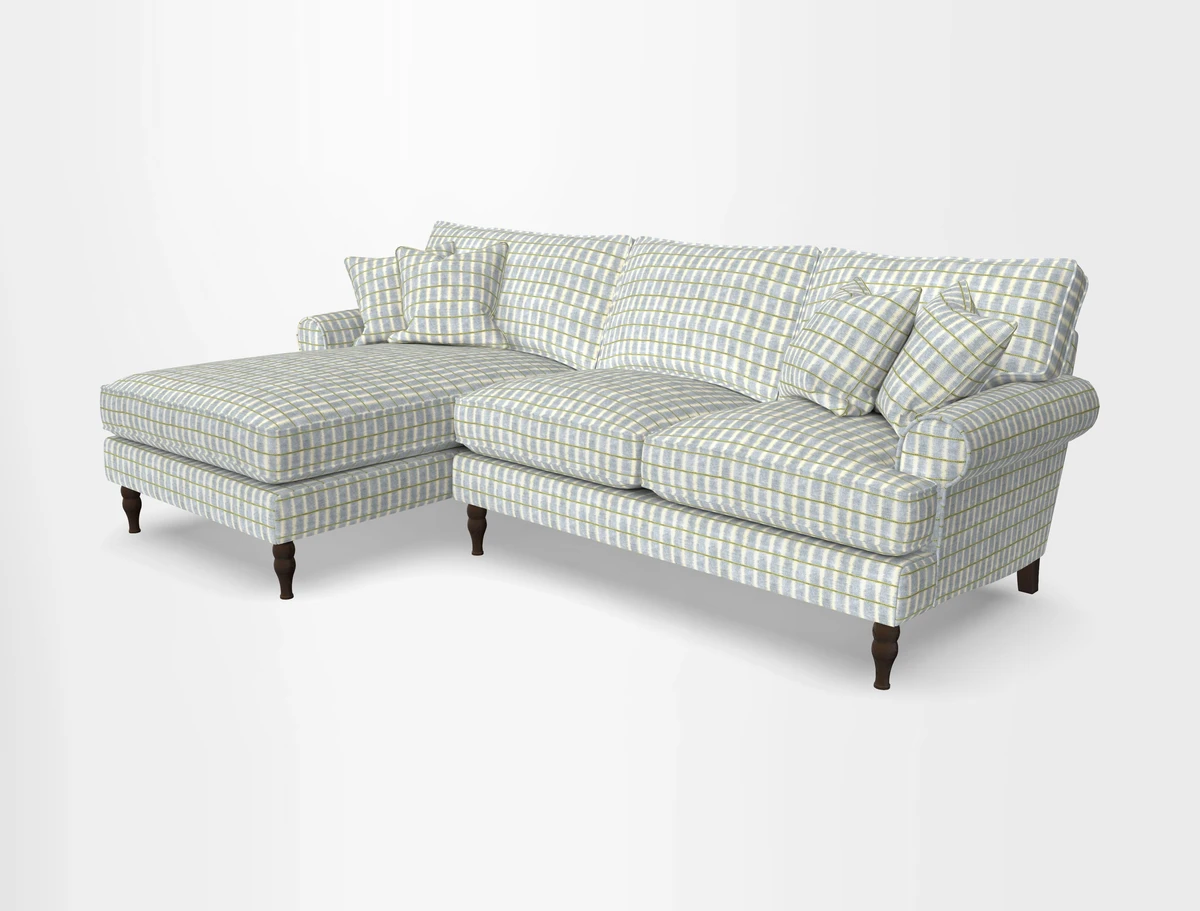 Cooksbridge chaise sofa LHF in Two Tone Plain Biscuit