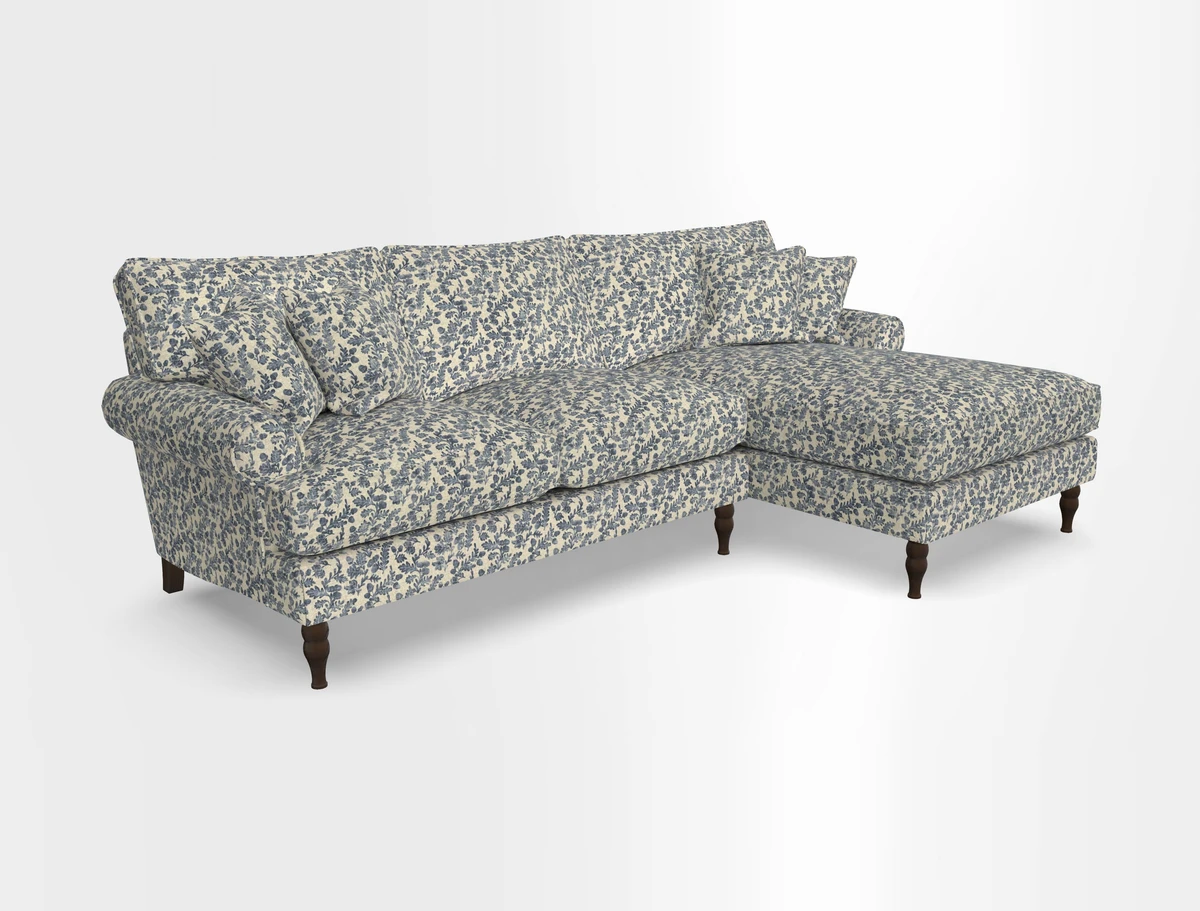 Cooksbridge chaise sofa RHF in Two Tone Plain Biscuit