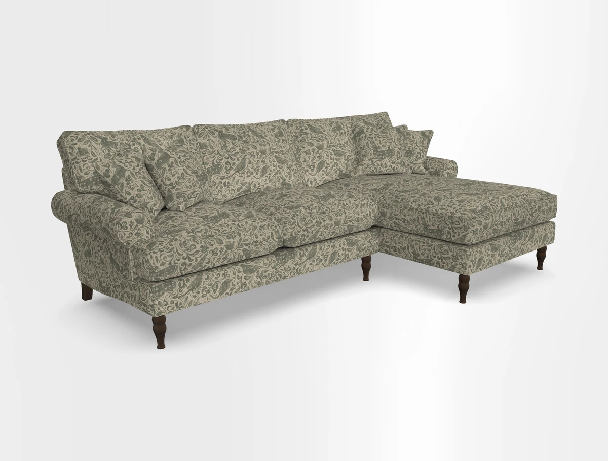 Cooksbridge chaise sofa RHF in Two Tone Plain Biscuit
