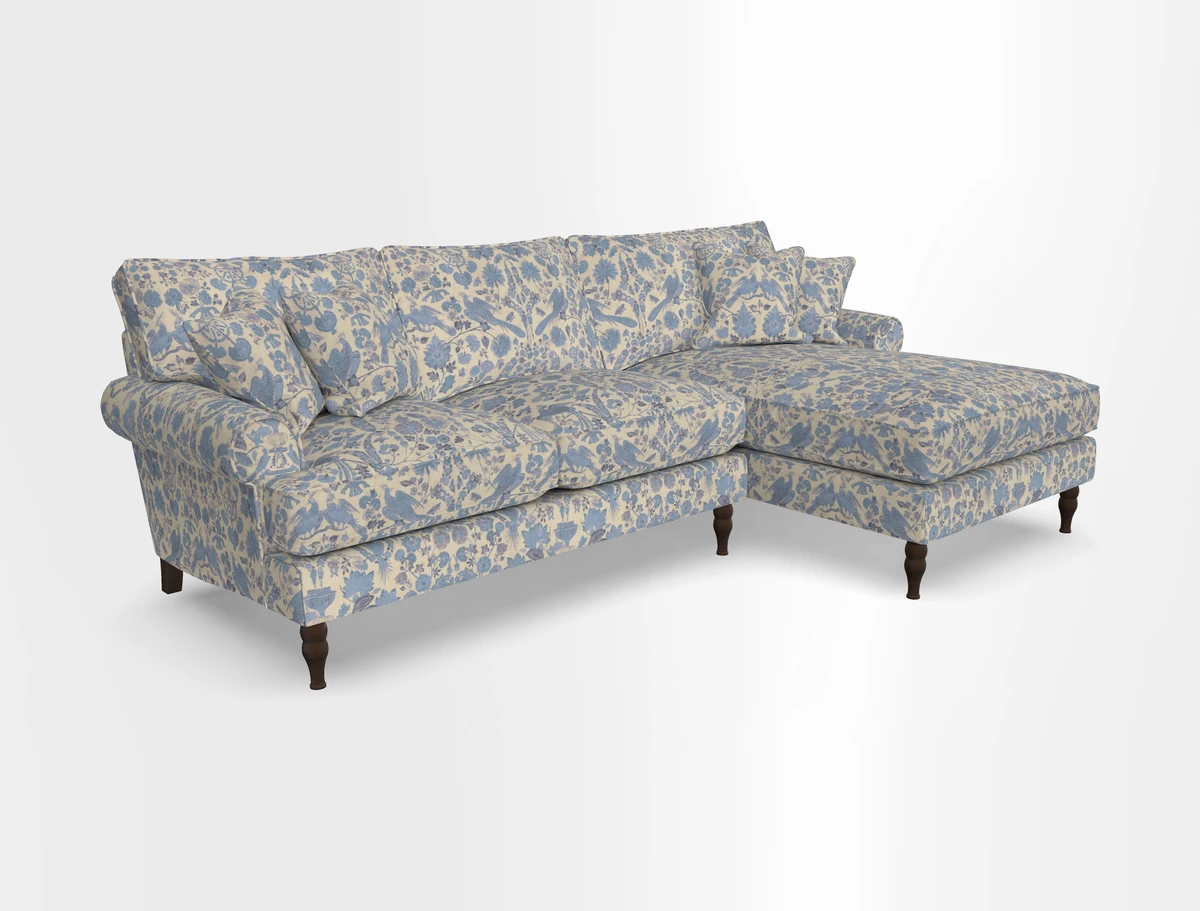 Cooksbridge chaise sofa RHF in Two Tone Plain Biscuit