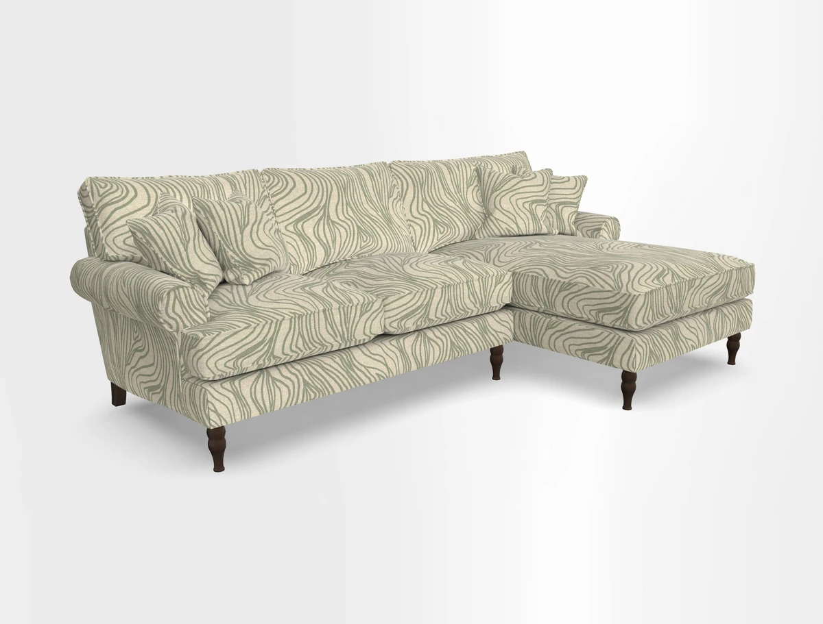 Cooksbridge chaise sofa RHF in Two Tone Plain Biscuit