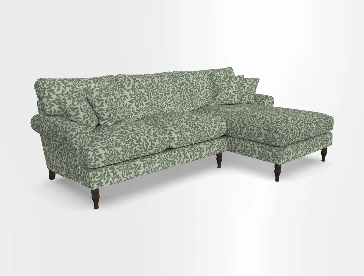 Cooksbridge chaise sofa RHF in Two Tone Plain Biscuit
