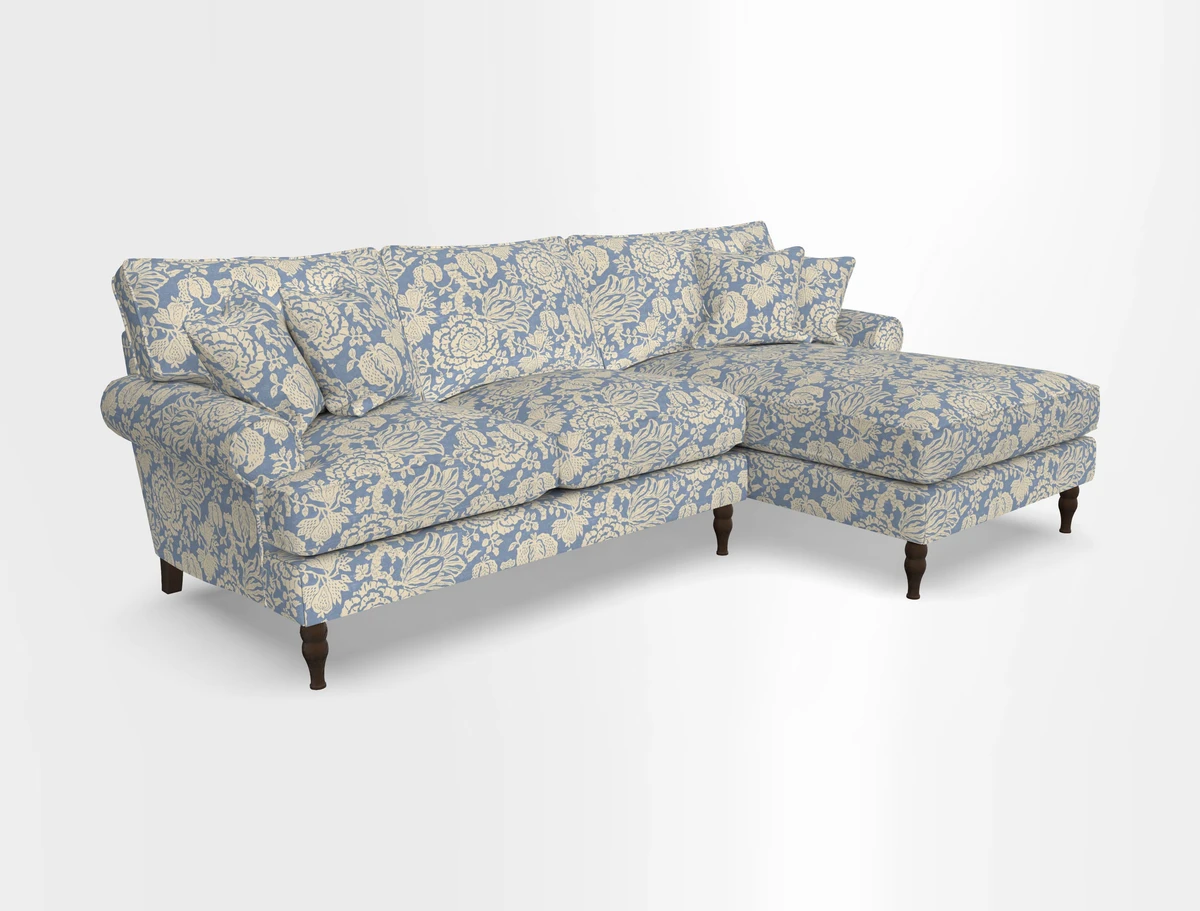 Cooksbridge chaise sofa RHF in Two Tone Plain Biscuit