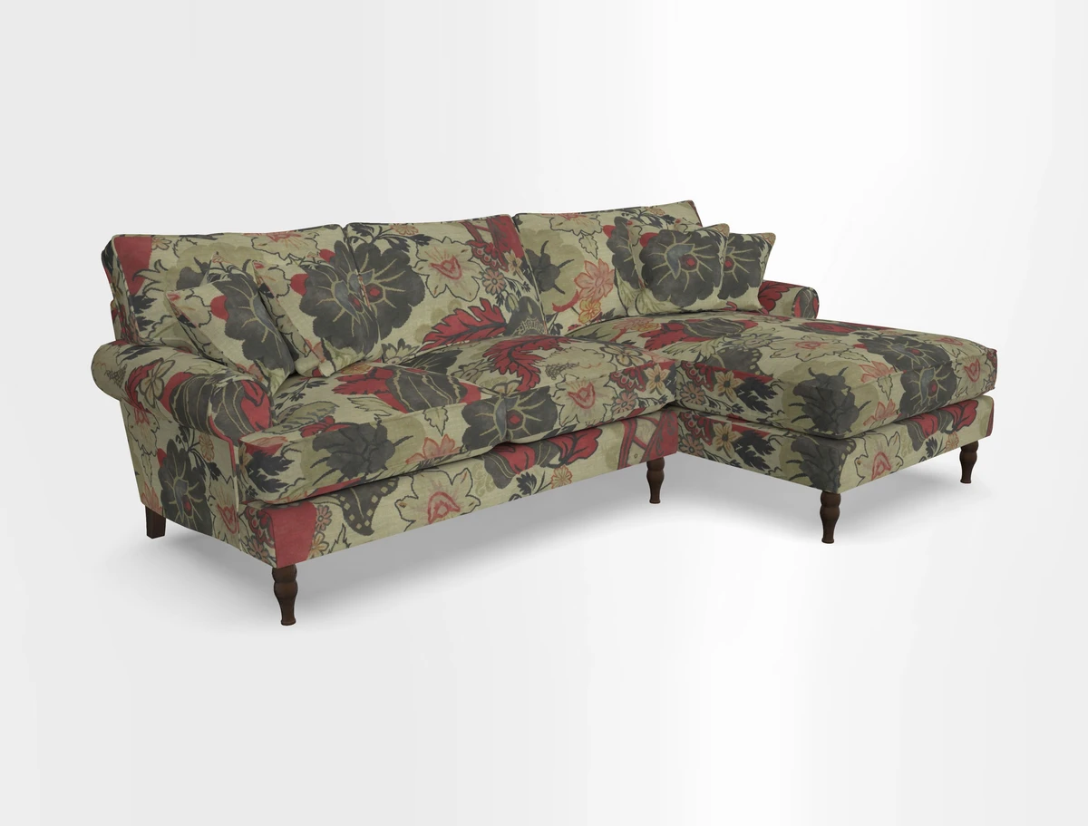 Cooksbridge chaise sofa RHF in Two Tone Plain Biscuit