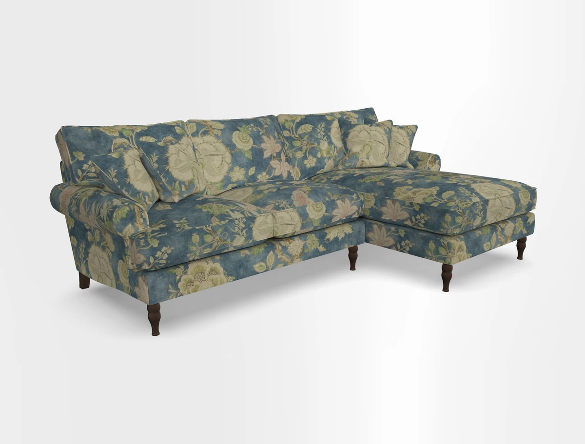 Cooksbridge chaise sofa RHF in Two Tone Plain Biscuit