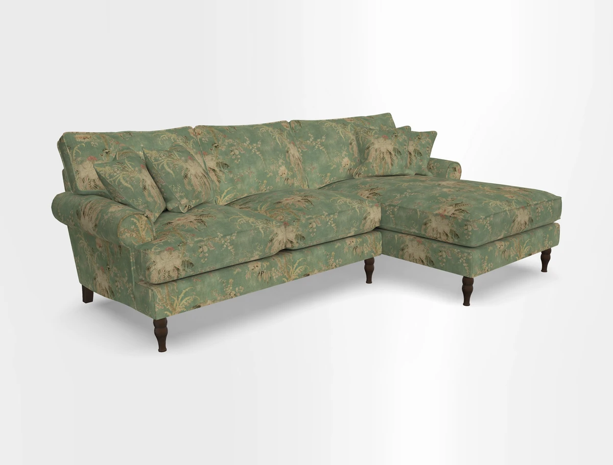 Cooksbridge chaise sofa RHF in Two Tone Plain Biscuit