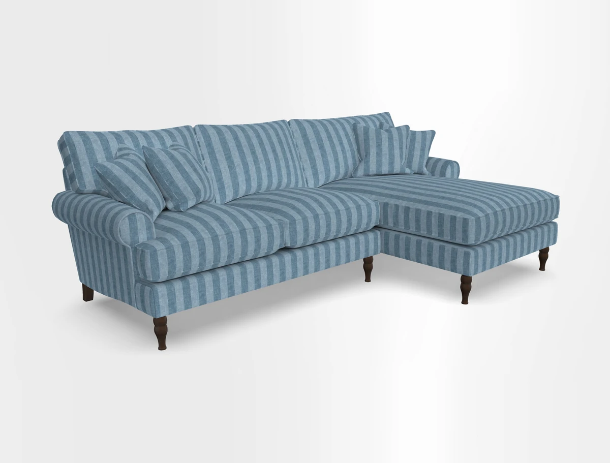 Cooksbridge chaise sofa RHF in Two Tone Plain Biscuit
