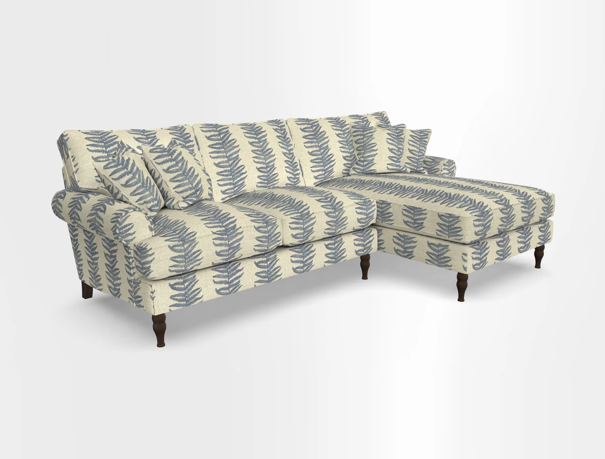 Cooksbridge chaise sofa RHF in Two Tone Plain Biscuit