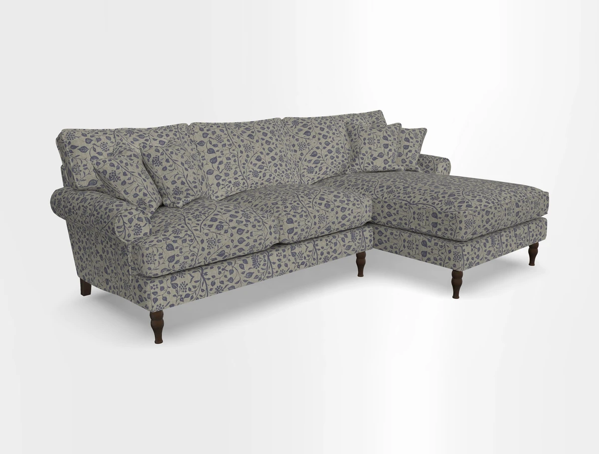 Cooksbridge chaise sofa RHF in Two Tone Plain Biscuit