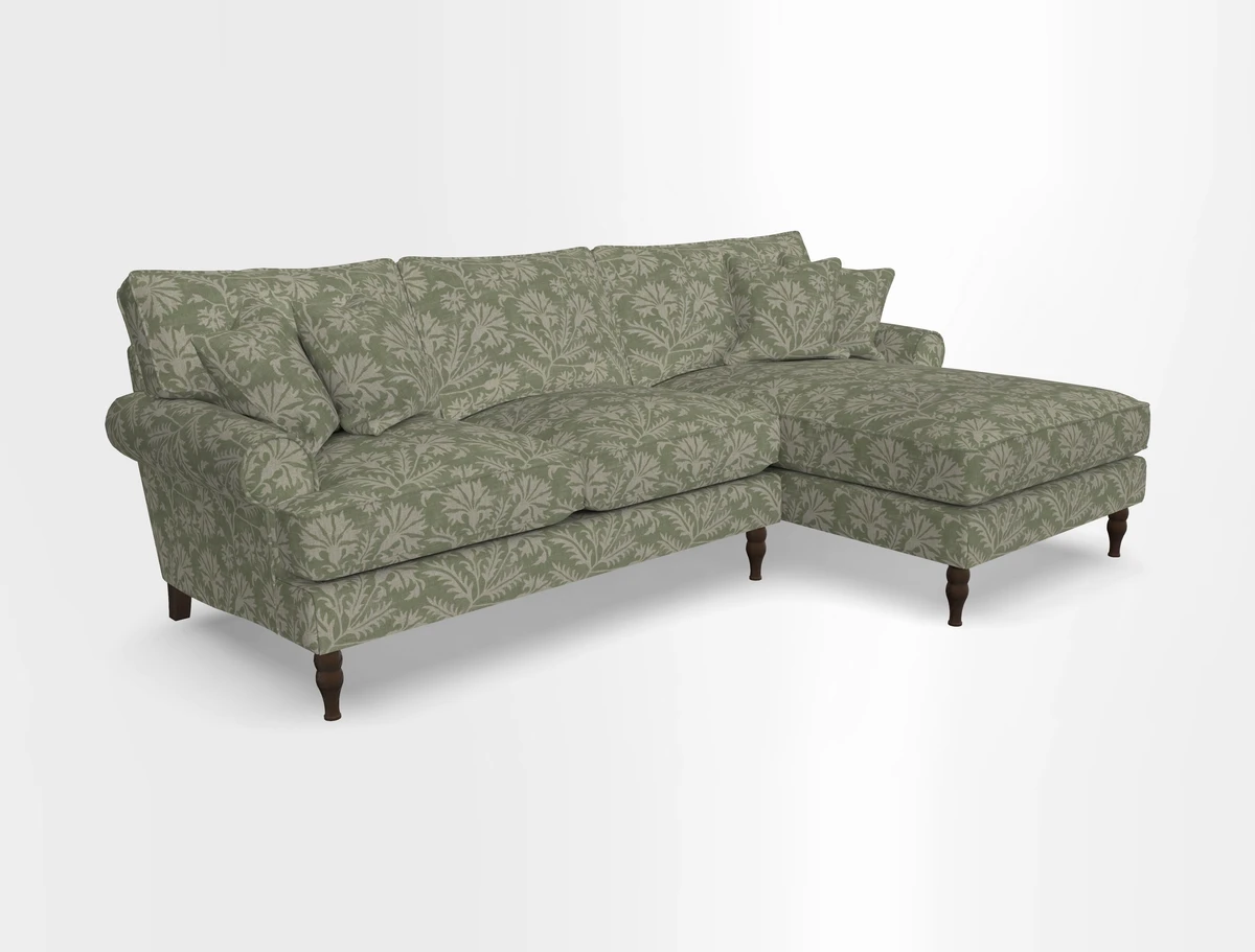 Cooksbridge chaise sofa RHF in Two Tone Plain Biscuit