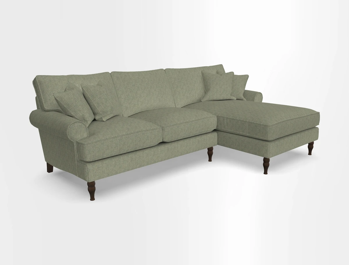 Cooksbridge chaise sofa RHF in Two Tone Plain Biscuit