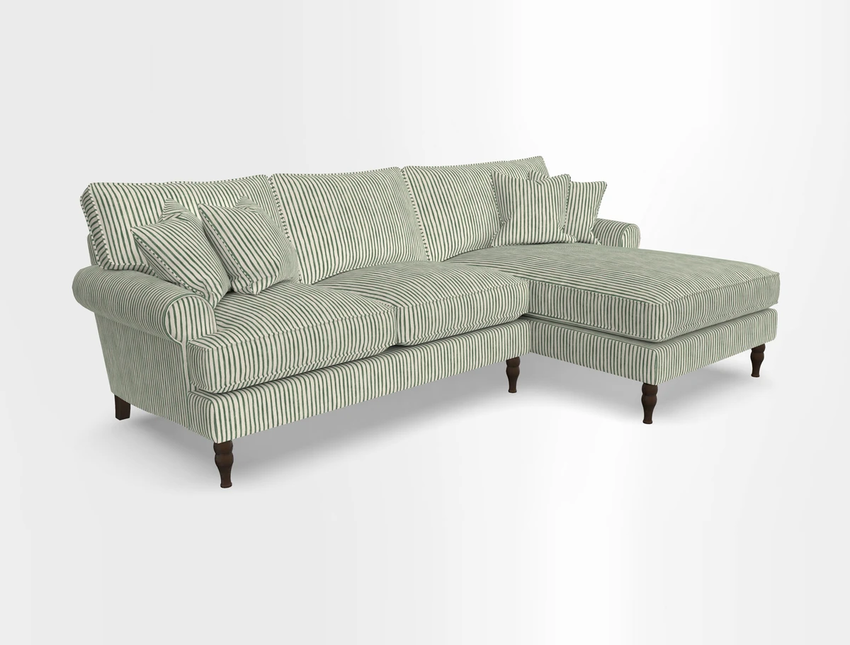 Cooksbridge chaise sofa RHF in Two Tone Plain Biscuit