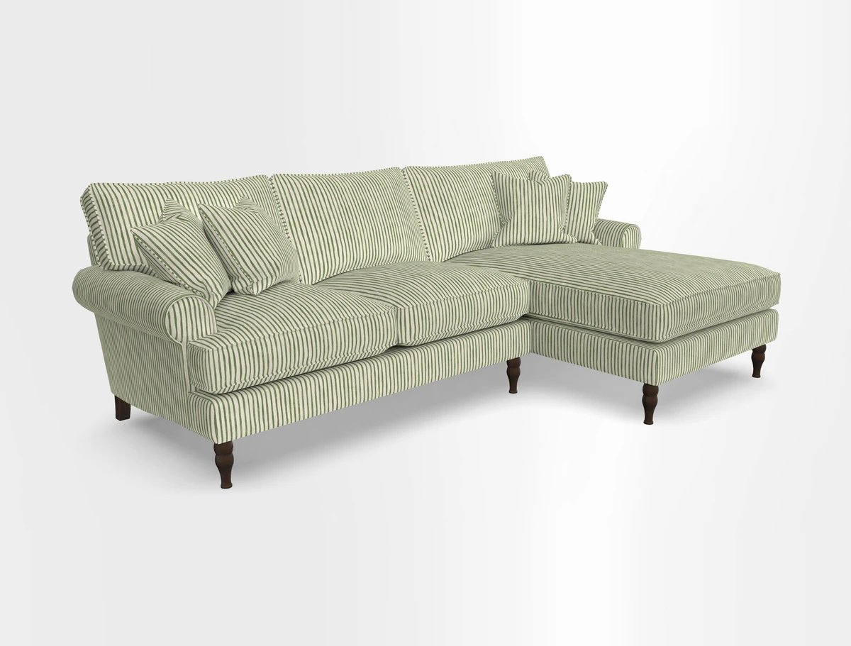 Cooksbridge chaise sofa RHF in Two Tone Plain Biscuit