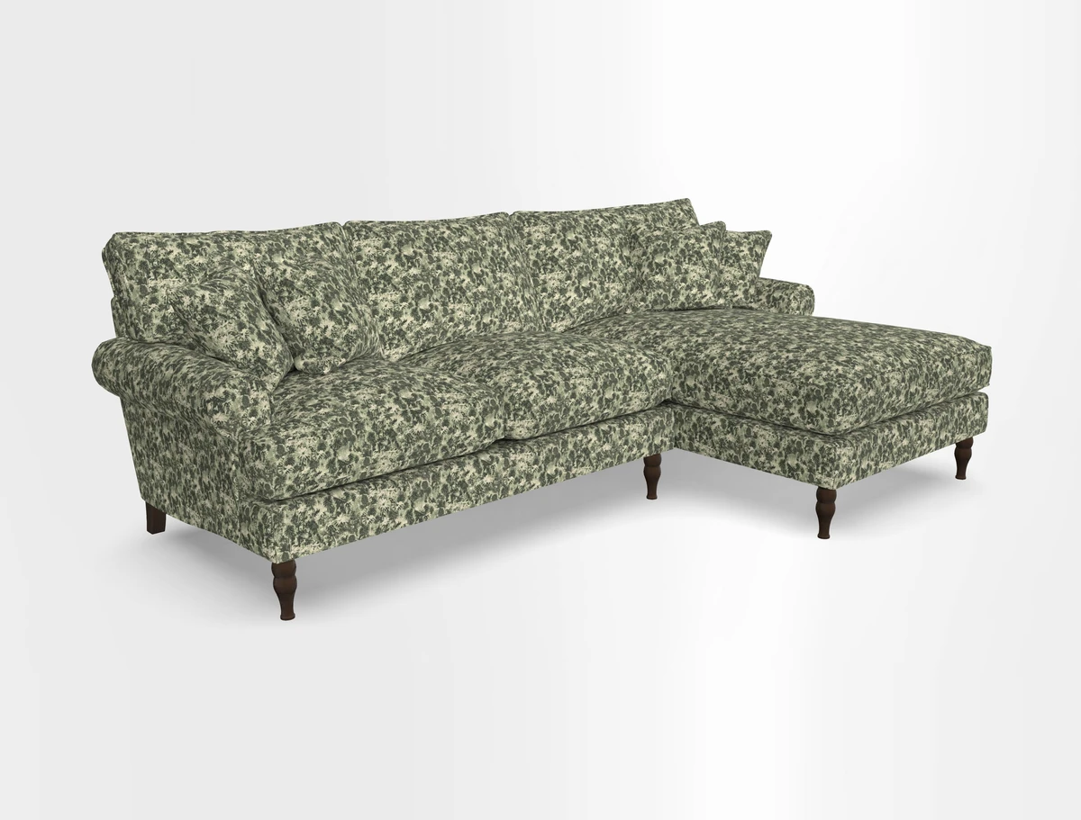 Cooksbridge chaise sofa RHF in Two Tone Plain Biscuit