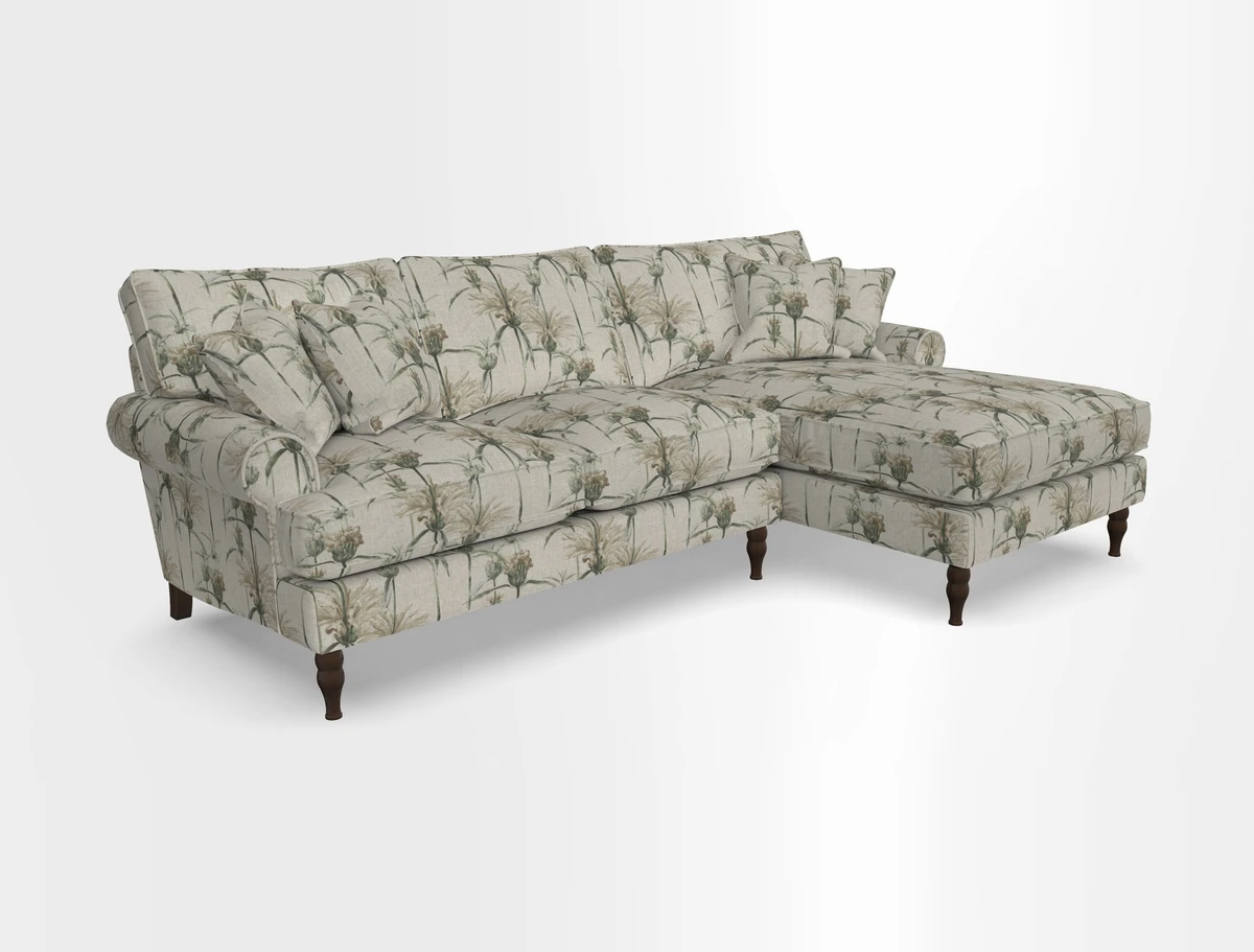 Cooksbridge chaise sofa RHF in Two Tone Plain Biscuit