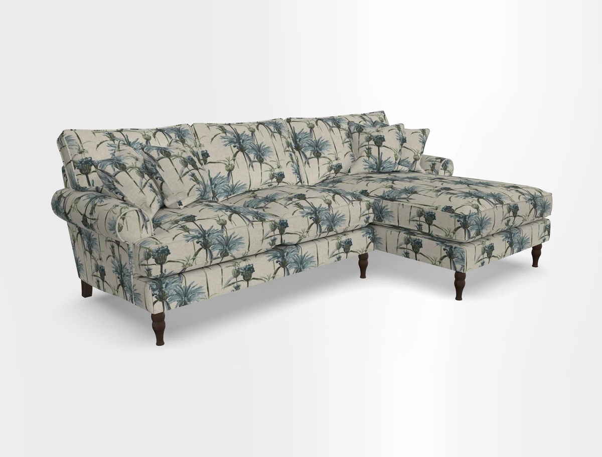 Cooksbridge chaise sofa RHF in Two Tone Plain Biscuit