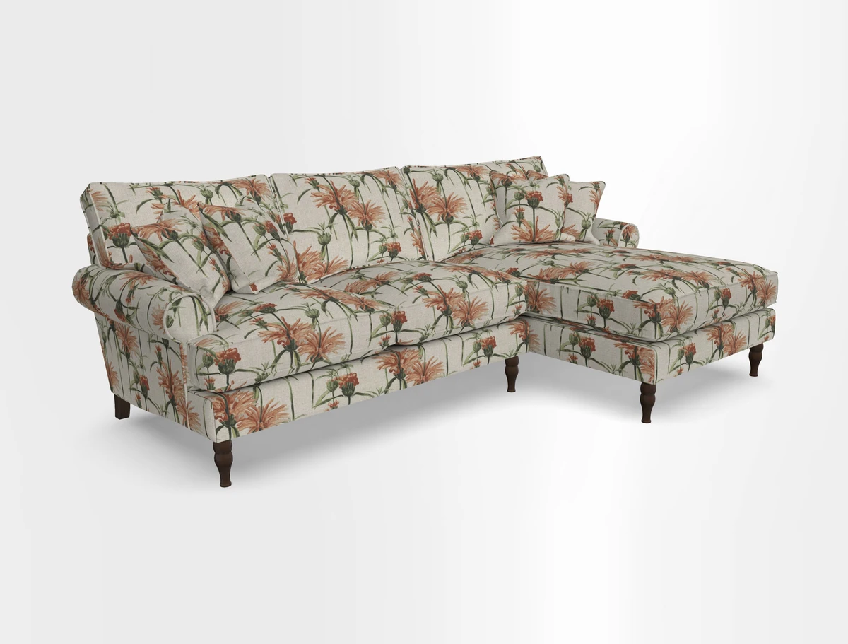 Cooksbridge chaise sofa RHF in Two Tone Plain Biscuit