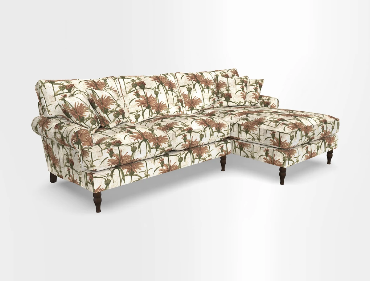 Cooksbridge chaise sofa RHF in Two Tone Plain Biscuit